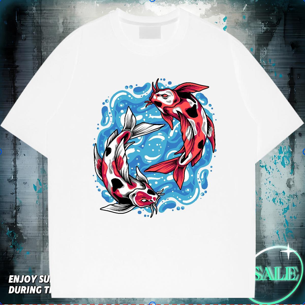 T shirt 230g 100% Cotton Street Wear Breathable Crew Neck Cartoon Print Men Tshirts 2024 Cool Design Tee Shirt