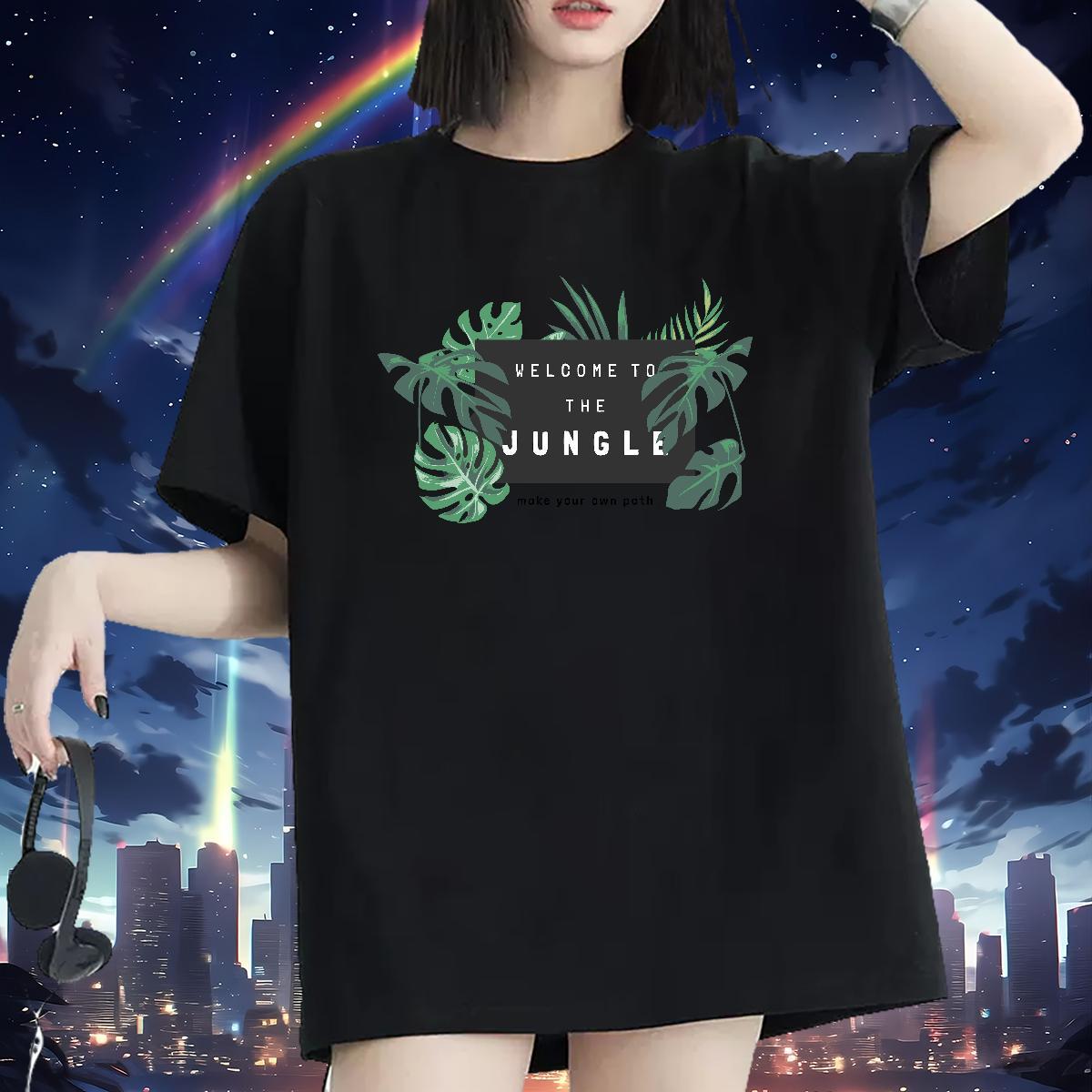 Lady Women T Shirts Breathable Crew Neck Unisex Tshirts White Plus Size tree Hip Hop 230g 100% Cotton TOP Quality Clothes