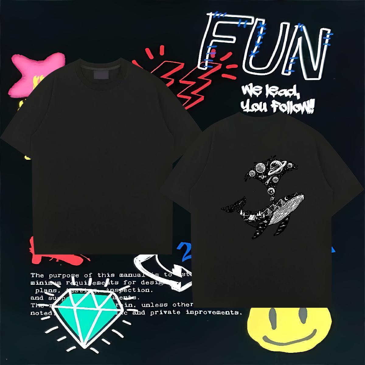 2024 Man T Shirts 100% Cotton 230g Casual Beach Tees Shirts Breathable Crew Neck Loose Men Clothes T-Shirt Custom Big Size