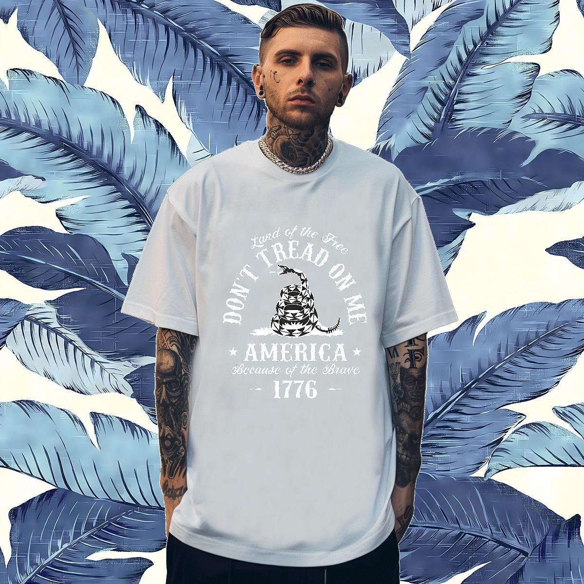 High Quality Men Tshirts 230g Pure Cotton snake T Shirts Men Casual Beach Breathable Oversized 3XL 4XL 2024 Designer Tee Shirt