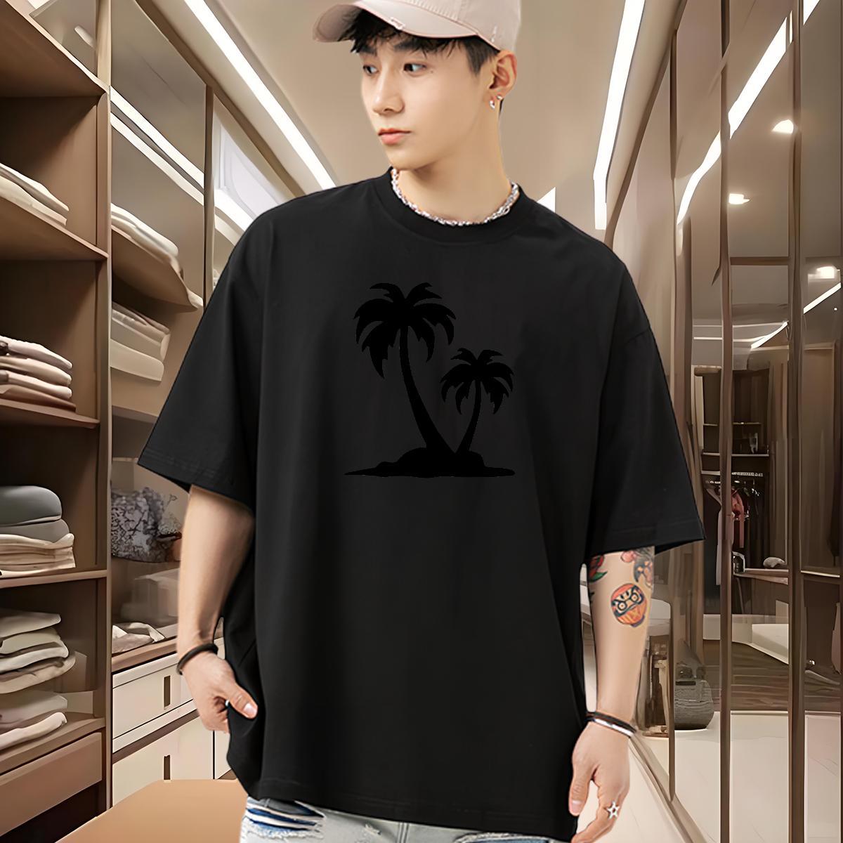 Designer Men T Shirts 230g Pure Cotton tree Hip Hop Clothes Crew Neck Brand Tshirts Oversized 4XL