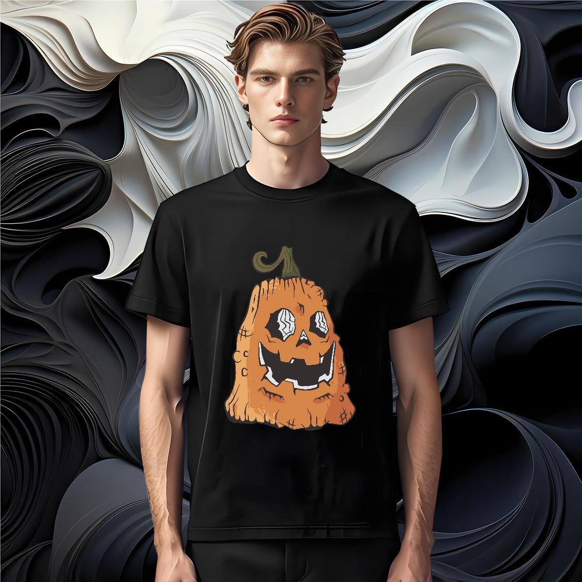Fashion Designer T Shirts Men 230g Pure Cotton pumpkin High Street Hip Hop Clothes Short Sleeve Soft Classic Men Clothes T-Shirt Graphic