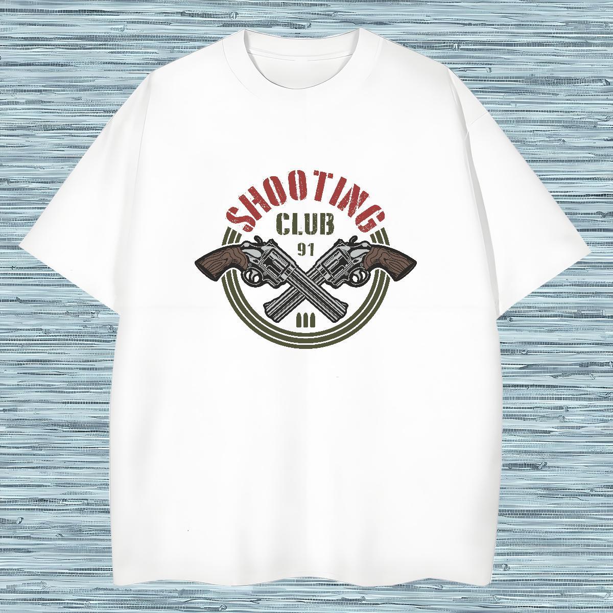 T shirt 230g Cotton pistol Anime Printing Street Breathable Short Sleeve Customized Tshirts 2024 Summer Wholesale Clothes