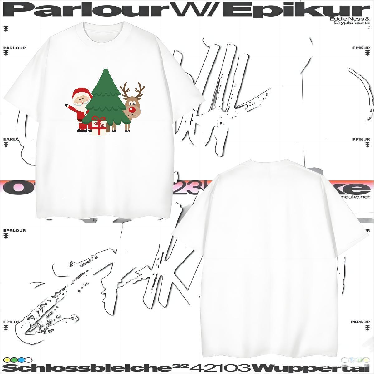 T shirt 100% Cotton 230g Christmas Sports Casual Breathable Short Sleeve White Plus Size Mens Tshirts DIY Customized Brand Tees Shirts