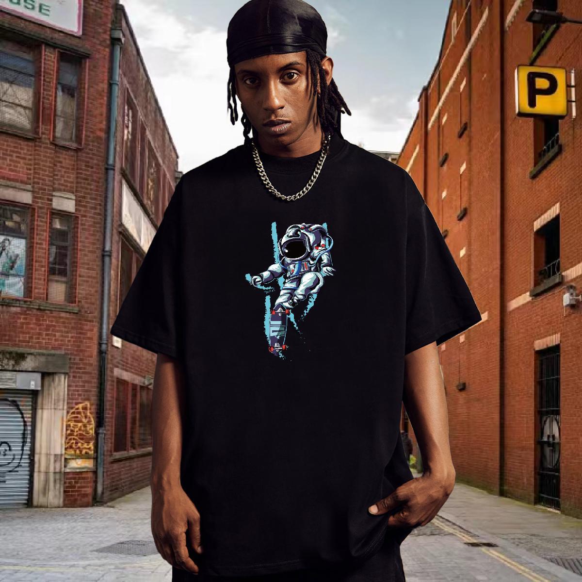 Mens T Shirts 230g Cotton universe Spring Summer Pure Cotton DIY Printed Tshirts Customized Comfortable Tee Shirt