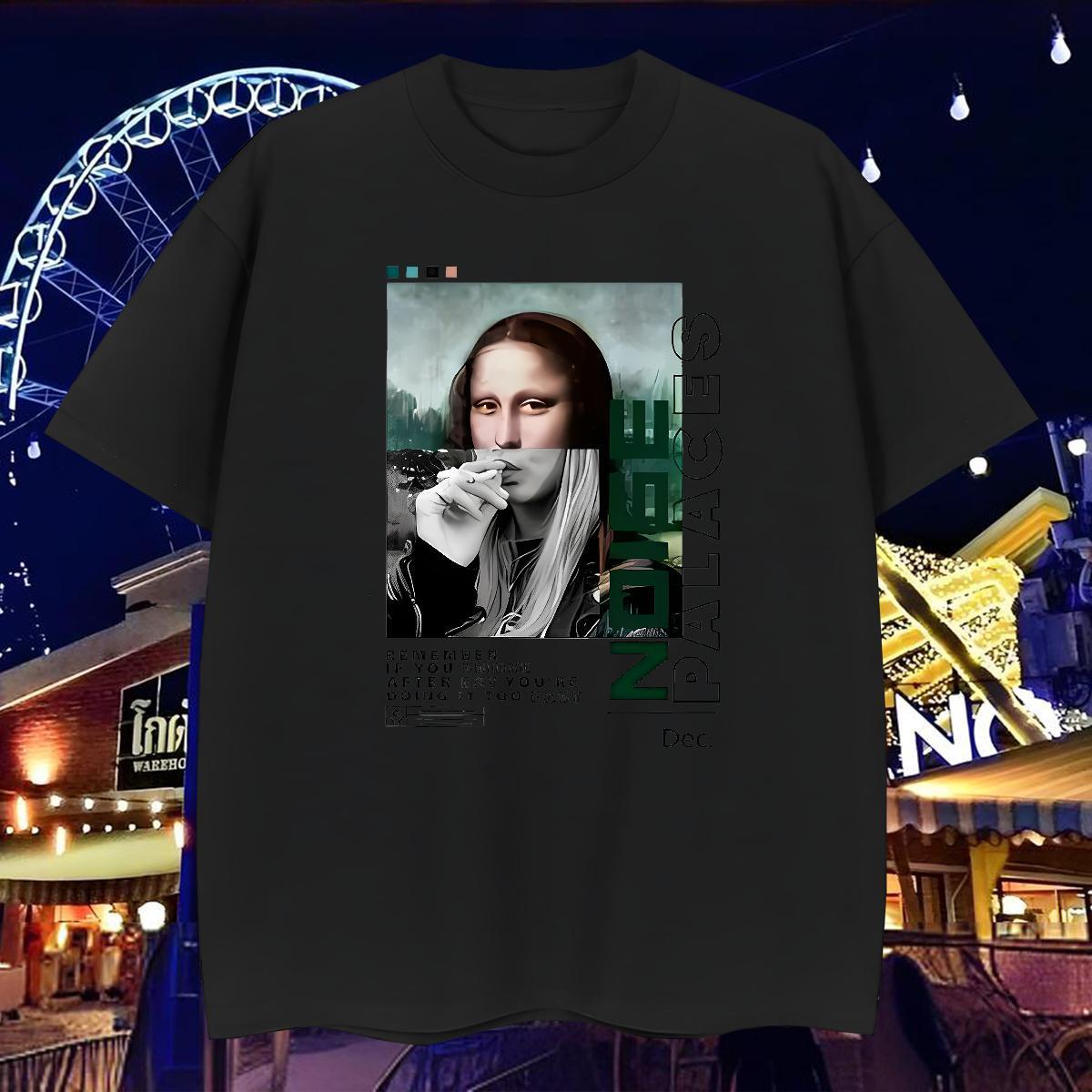 T-Shirts for Men 230g Cotton character Street Round Neck Short Sleeve Oversized 3XL 4XL Men Tees 2024 Comfortable Top Tees