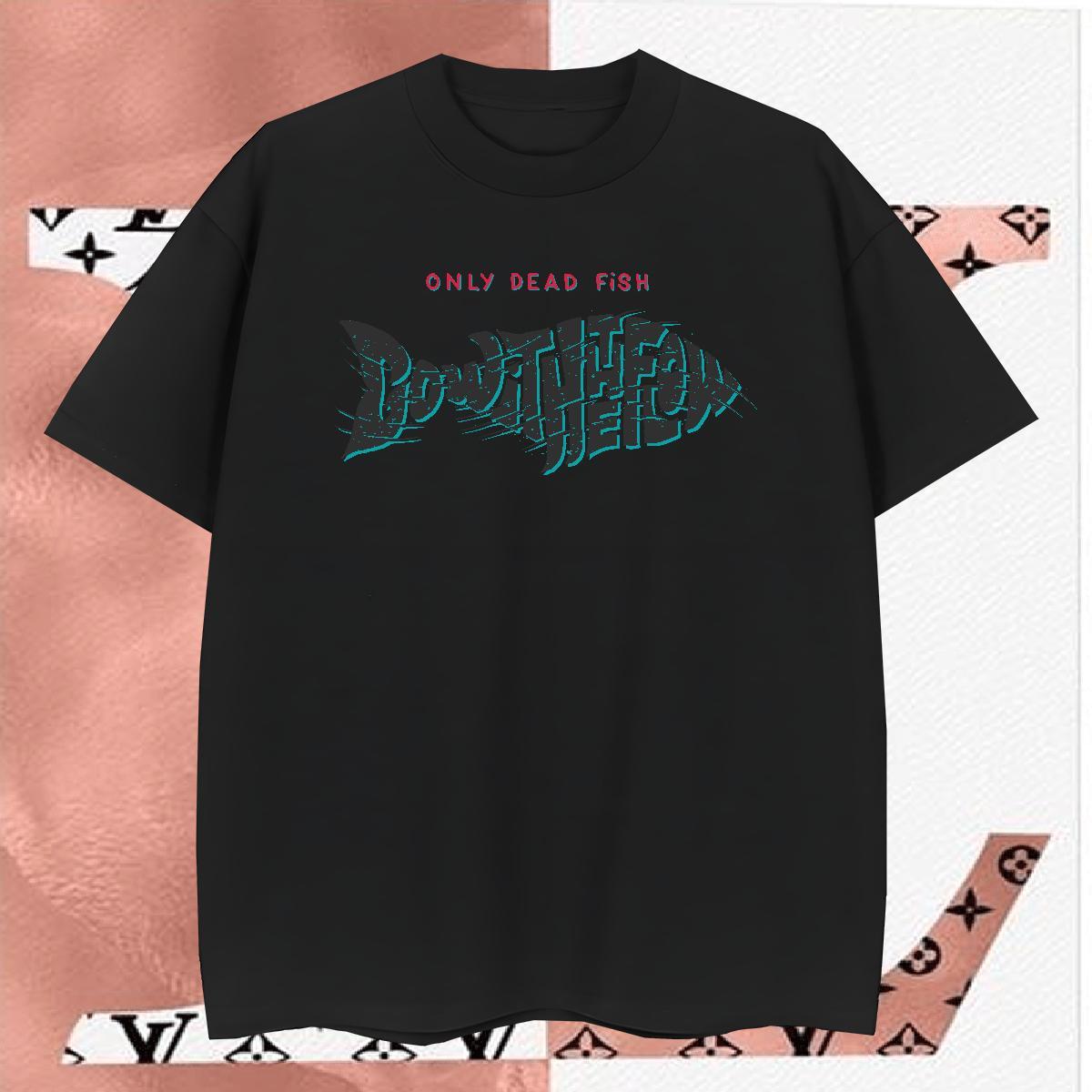 2024 Summer T shirt 230g Cotton Daily Wear Tops Shirt Round Neck Short Sleeve Designer Tshirt for Man Woman Black Oversized