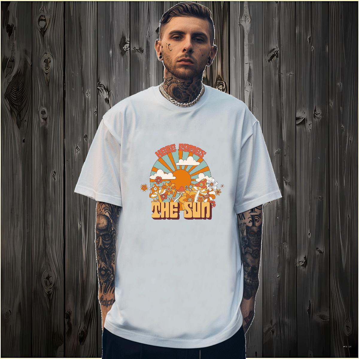 New Designer Men T Shirts 100% Cotton 230g mushroom Hip Hop Street Top Tees Round Neck Short Sleeve TOP Quality Mens Tshirts DIY Printed
