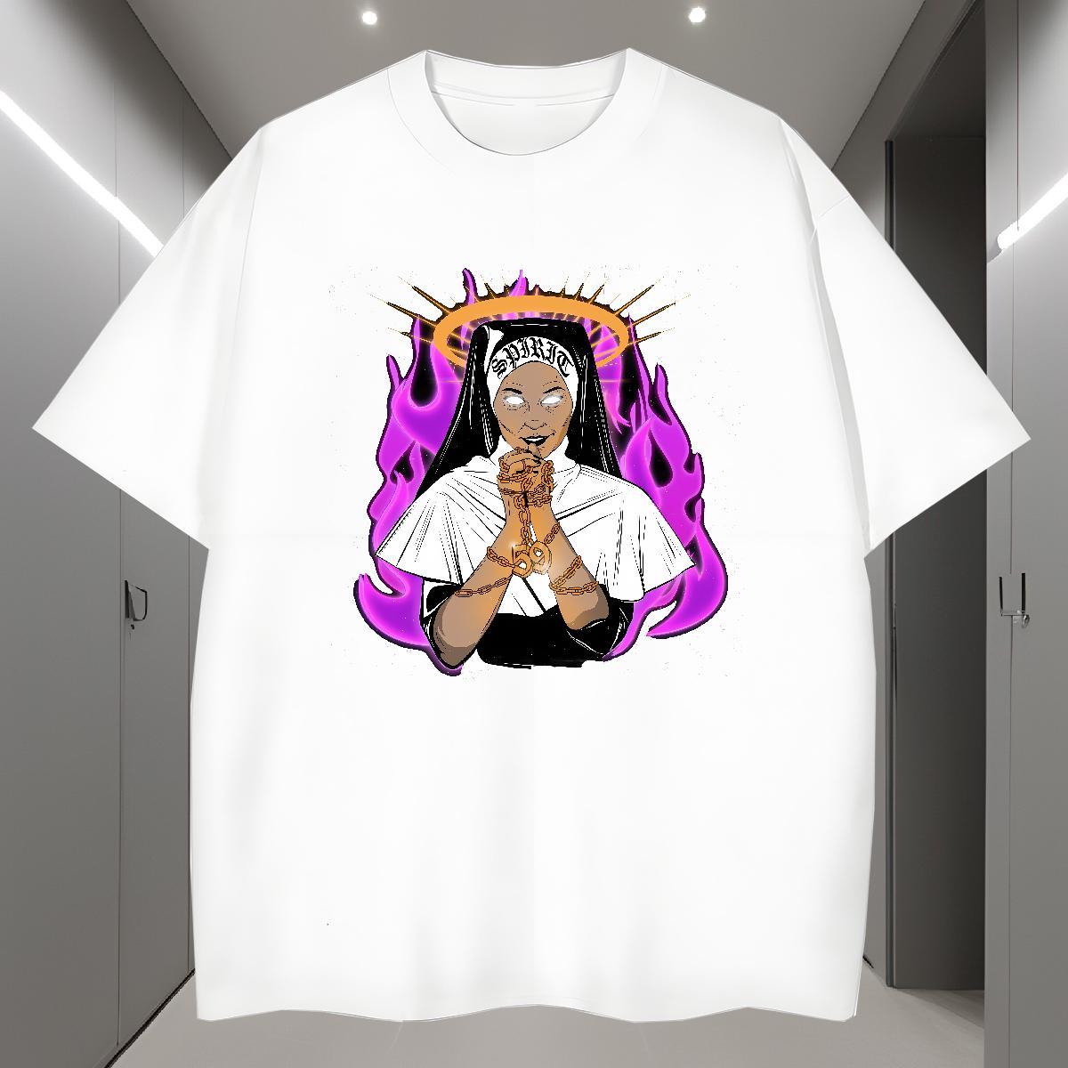 T Shirts Men 230g Cotton nun Beach Breathable Short Sleeve Custom Print Plus Size Men Tshirts New Classic Tops