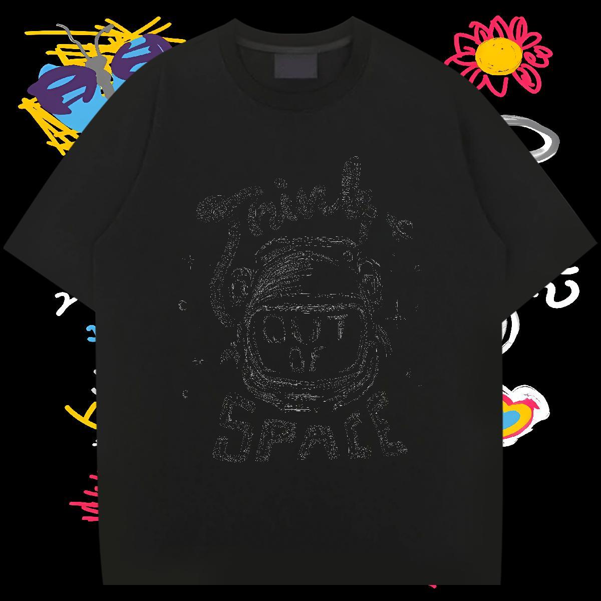 T-Shirts for Men 230g Cotton universe Casual Breathable Short Sleeve DIY Printed Mens Tshirts Free Shipping Loose Fit Tops