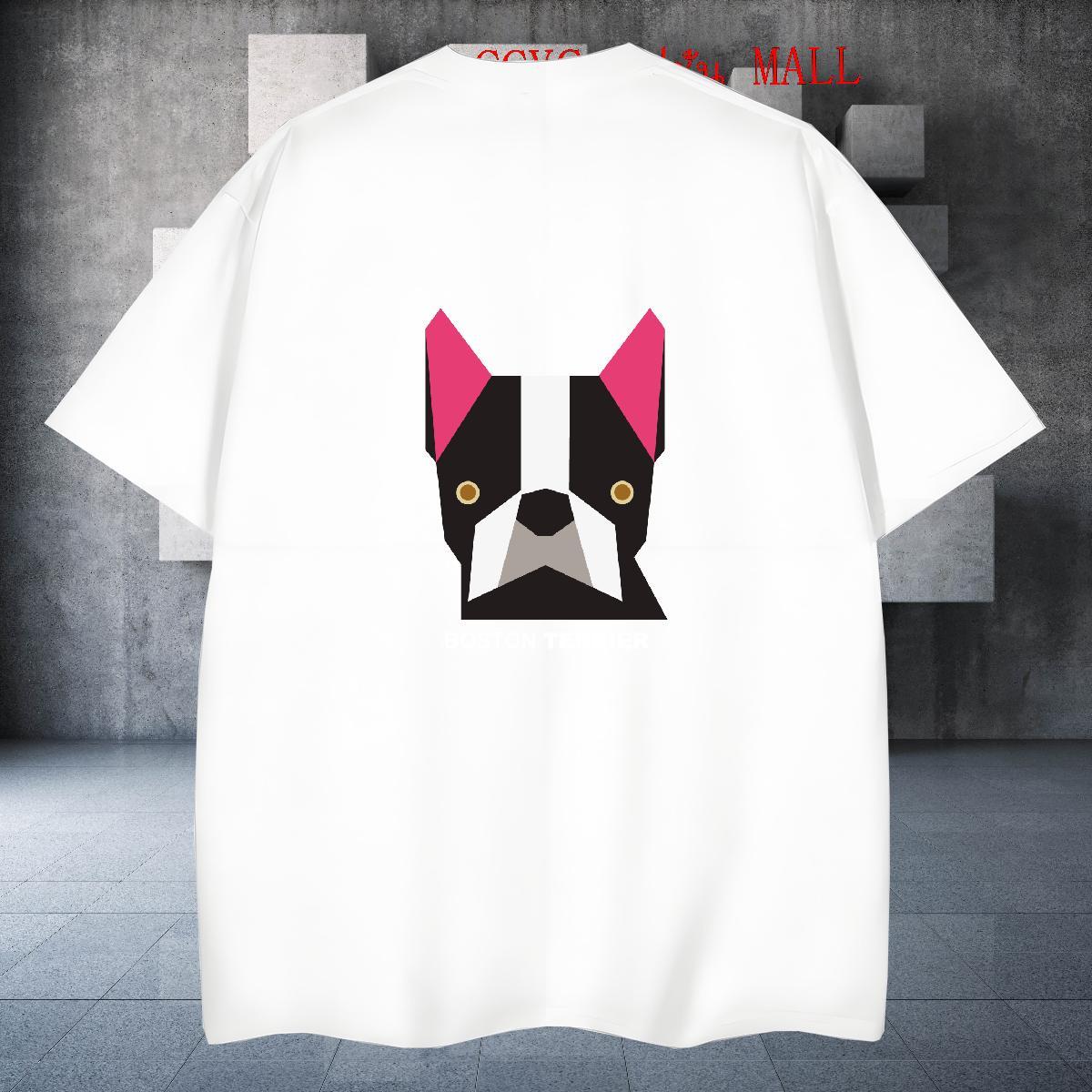 Fashion Design Mens T Shirts 230g 100% Cotton dog Street Casual Tees Shirts Crew Neck Breathable High Quality Tshirts Customized Print
