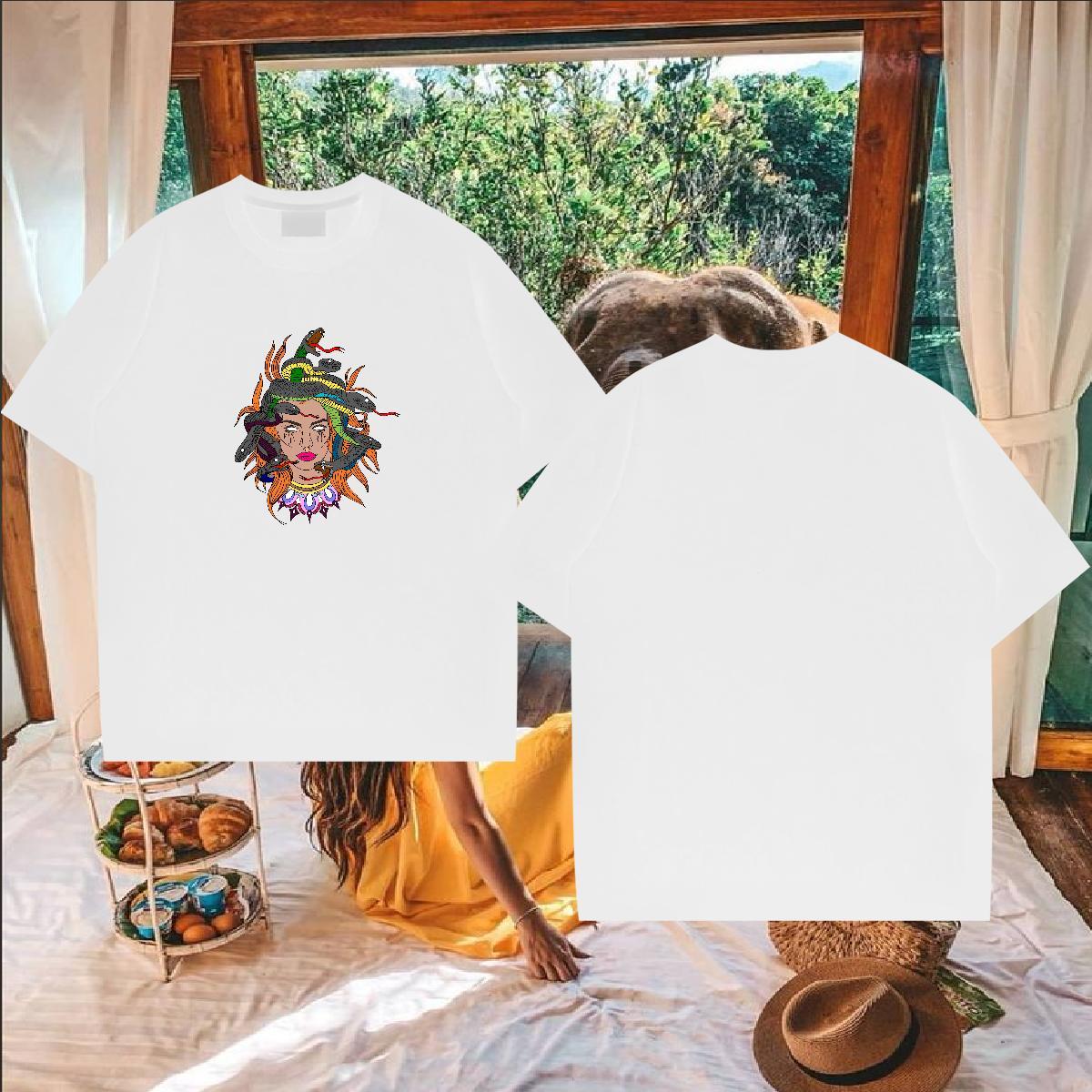 Fashion Design Man T Shirts 230g Cotton snake Home Outdoor Clothes Crew Neck Designer Men Tops Tees Anime