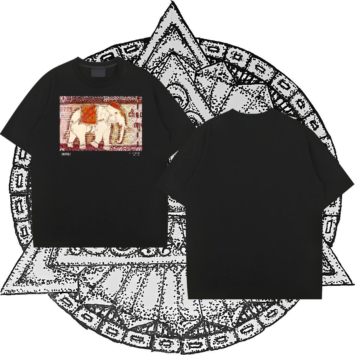 Designer Fashion T Shirt For Man 100% Cotton 230g elephant Sport Tees Breathable Crew Neck Wholesale Men Tees Anime