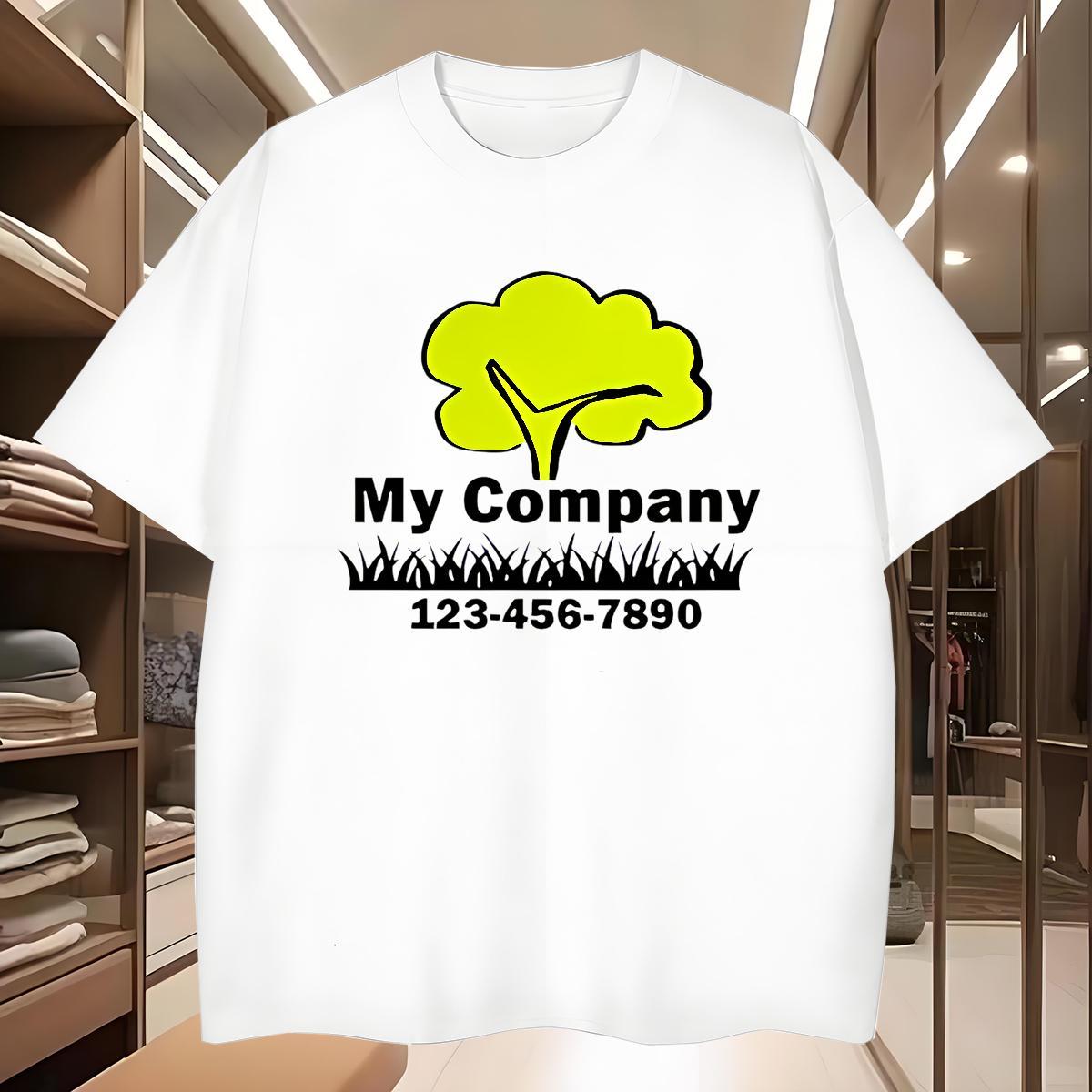 T-Shirts 230g Cotton tree Beach Pure Cotton Customized Print Couples T Shirts Fashion Designer Cool Design Clothings