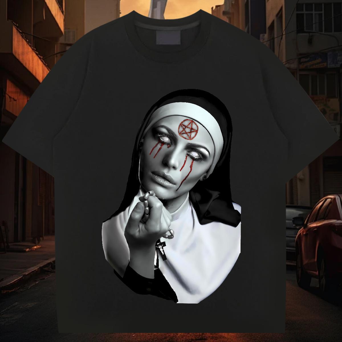 Man T Shirts 230g Pure Cotton nun Hip Hop Crew Neck Custom Print Oversized Tshirt for Man Woman Factory Direct Free Shipping Clothings