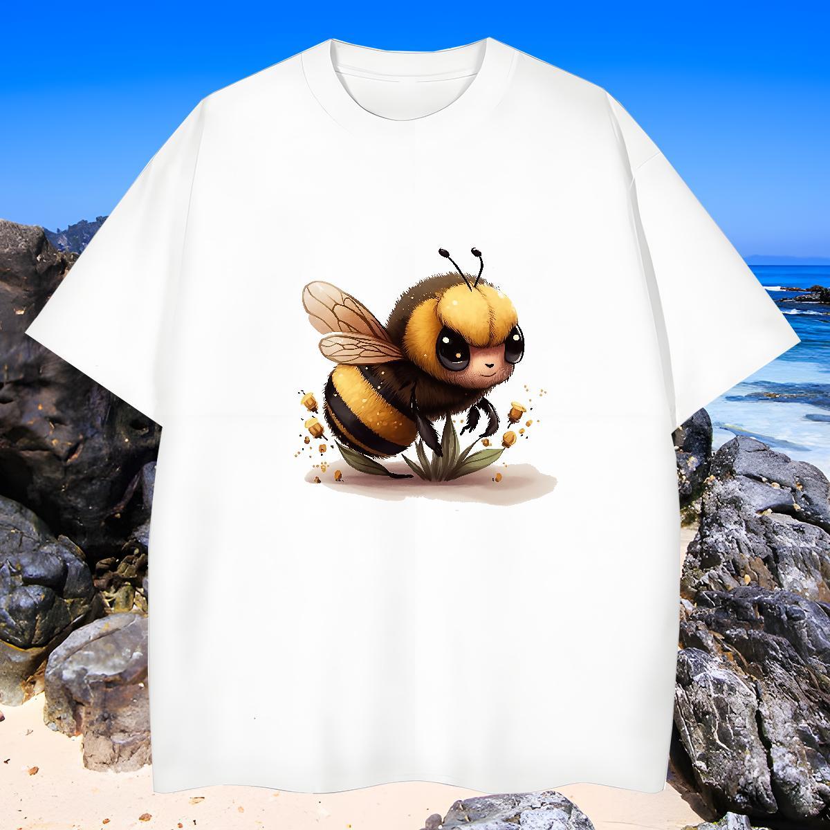 TOP Quality Tshirts 230g Cotton Mens T Shirts Daily Wear Short Sleeve Soft Cartoon Printing L-4XL Free Shipping Tops