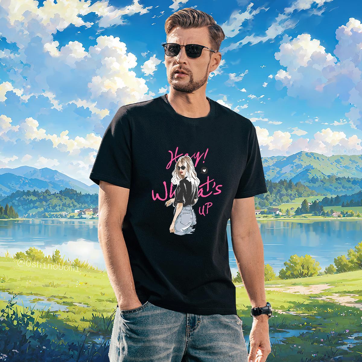 T-Shirts for Men 230g Cotton character Street Breathable Short Sleeve DIY Printed Tshirt for Man Woman Factory Direct Classic Tops Tees