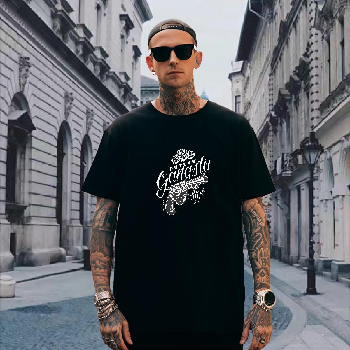 T-Shirts for Men 230g Pure Cotton pistol Beach Breathable Custom Printing Men Tees Stylist Designer Tee Shirt