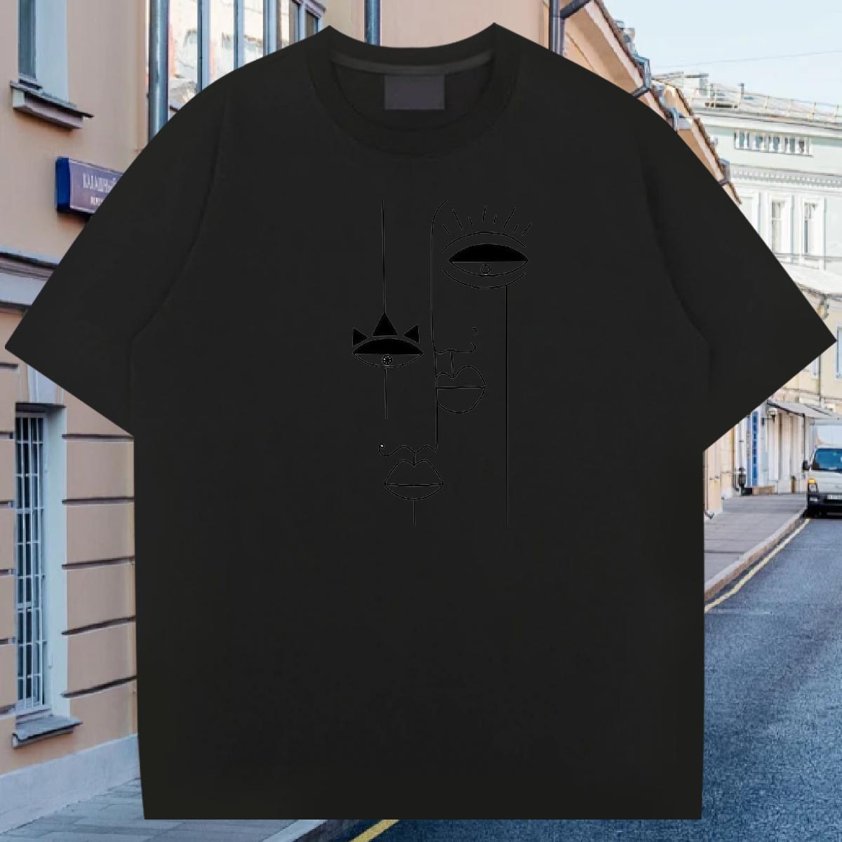 Men T Shirts 230g Cotton painting High Street Hip Hop Round Neck Short Sleeve Oversized 3XL 4XL Men Tshirts Classic Casual Designer Tops