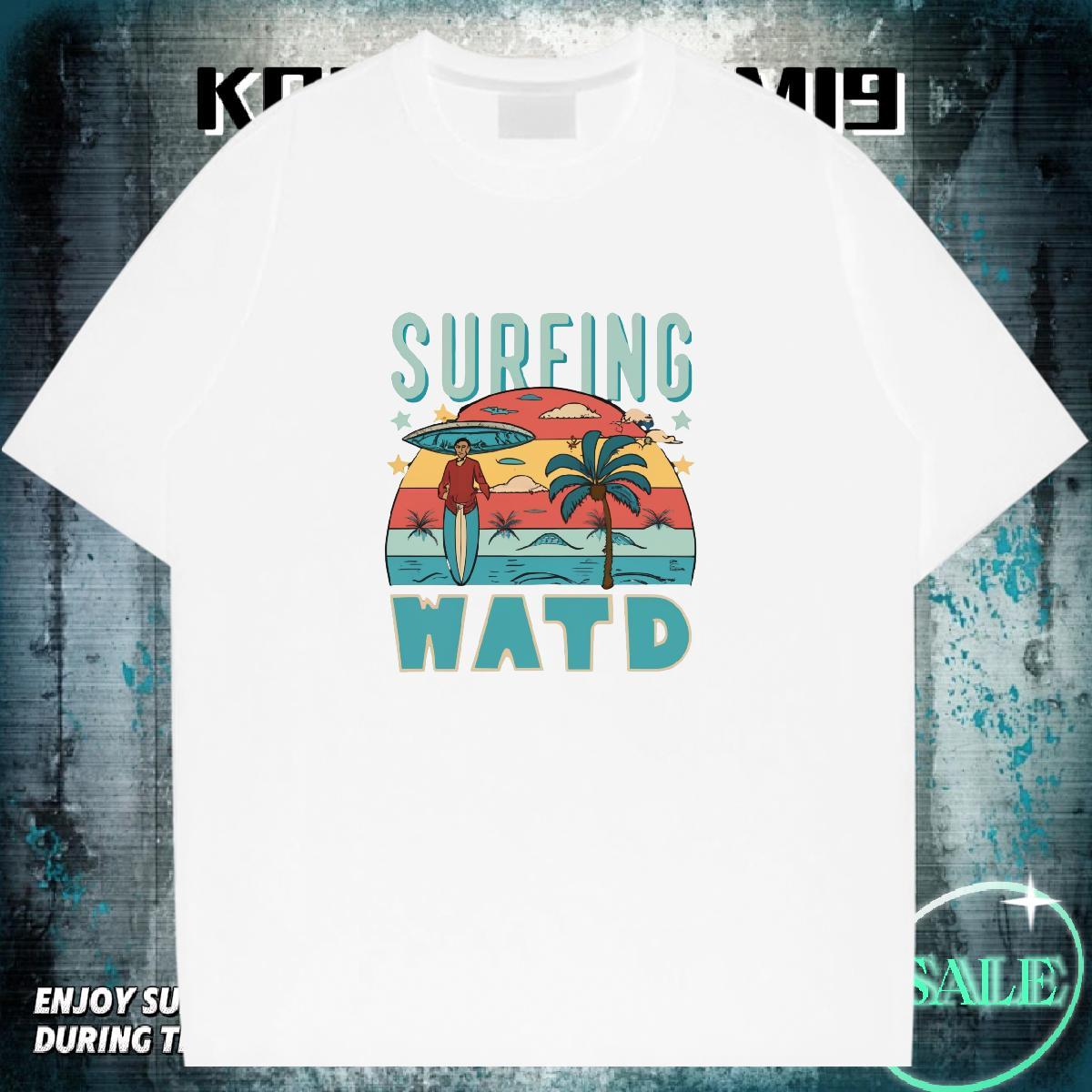 Cool Tshirt for Man Woman 230g Cotton Anime Printing Street beach Customized Print Breathable 2024 T Shirts Men Polos