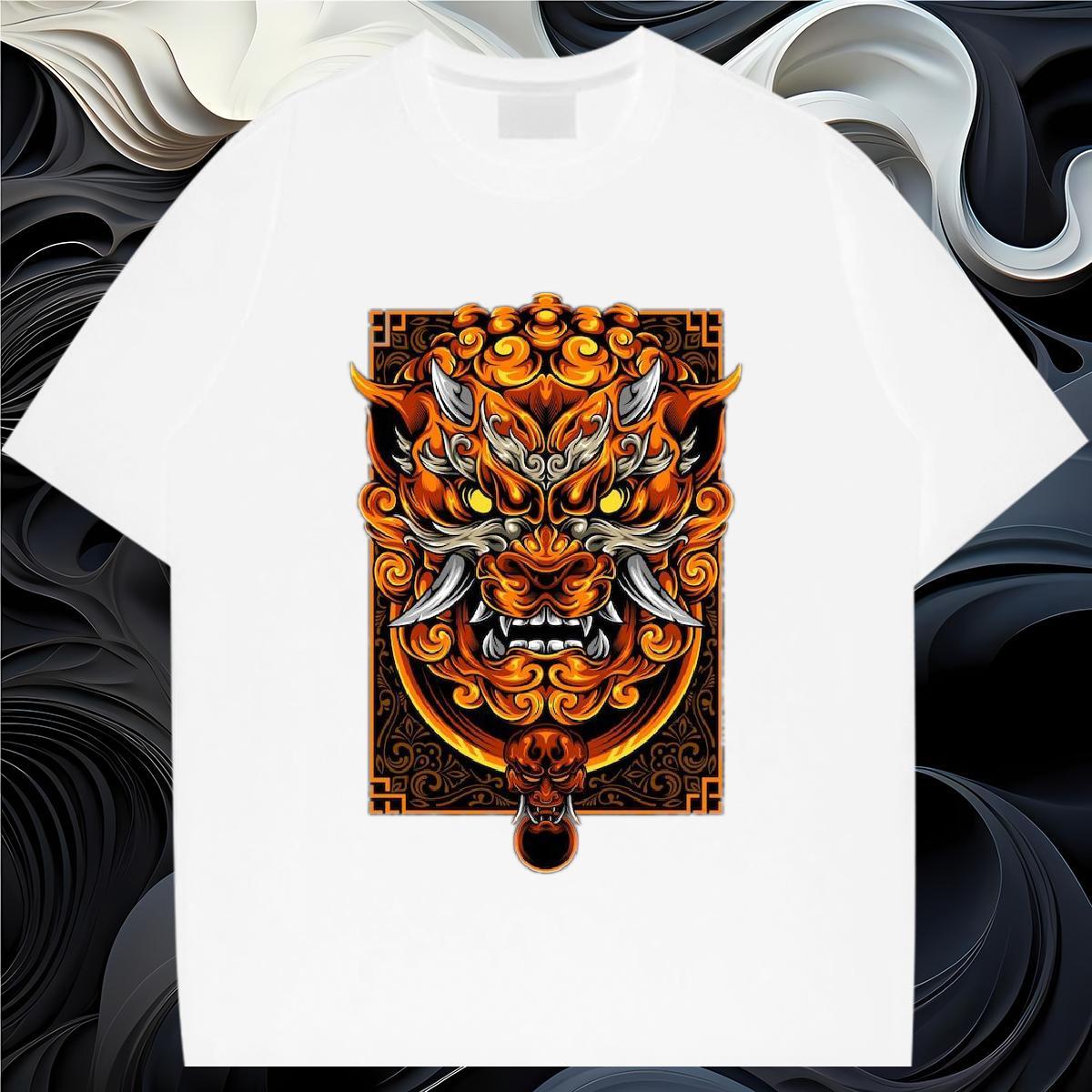 Man T Shirts 100% Cotton 230g icon Street Breathable Soft Black White Men Clothes T-Shirt Brand Loose Fit Tees