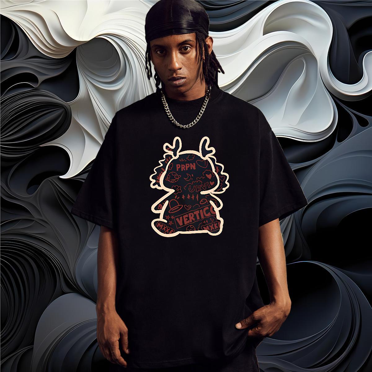 Customized T shirt 230g 100% Cotton dinosaur Anime Printing Street Top Tees Breathable Cool Tshirts Asian Size