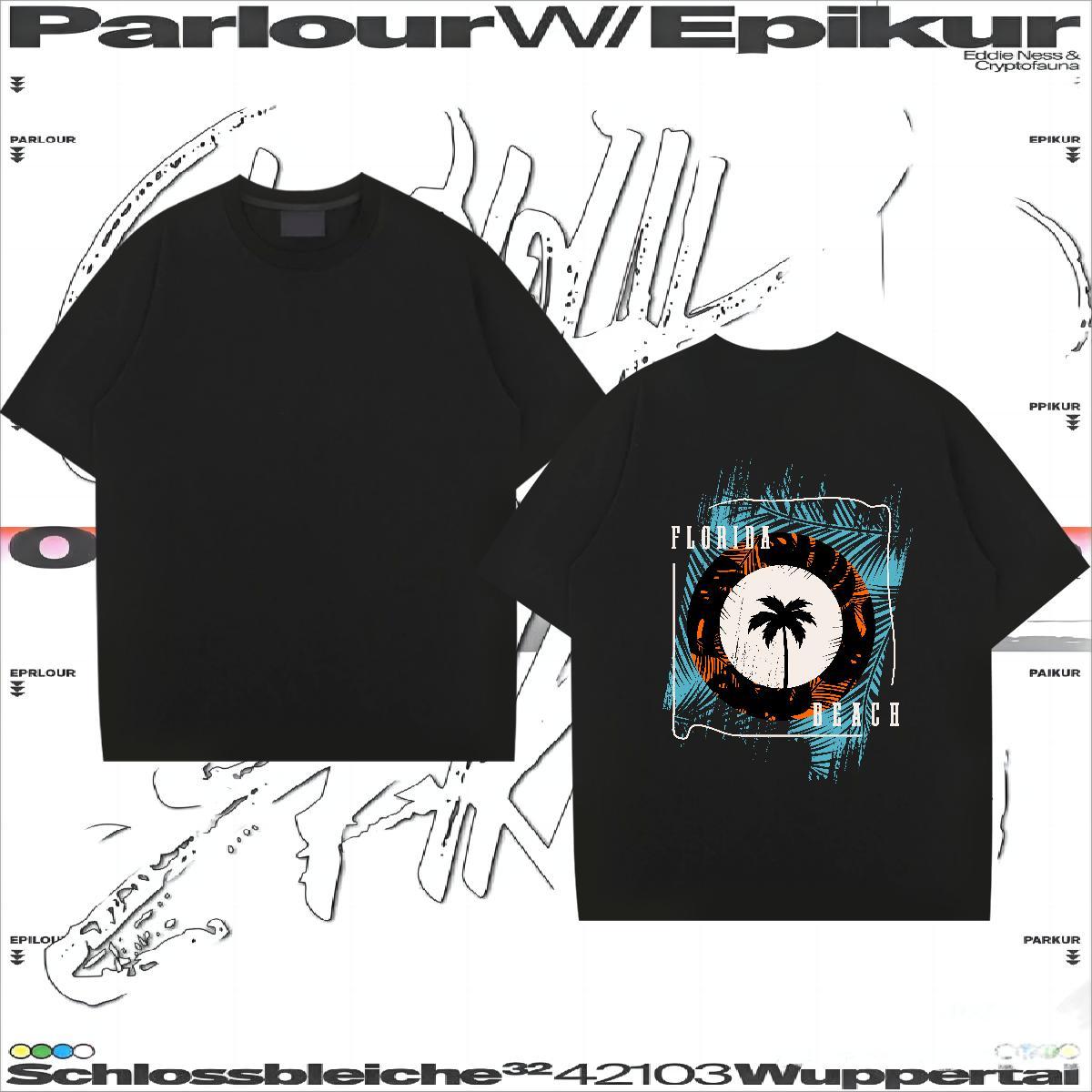 Factory Direct T-Shirts 230g 100% Cotton tree Hip Hop Street Tee Shirt O-Neck Short Sleeve Cool Design Men Clothes T-Shirt DIY Printed