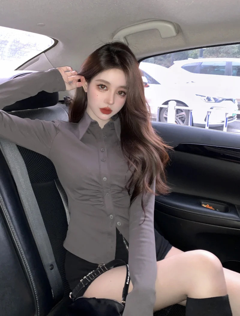 Fashion Blusas Mujer De Moda Office Lady Elegant Blouses Women Shirts Korean Sexy Y2K Tops Long Sleeve Blouse Clothing 240806