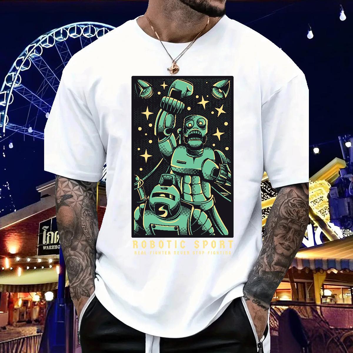 2024 DIY Men T Shirts ET Tops Tees 230g Cotton Street Casual Classic Skull Breathable Crew Neck Tshirts