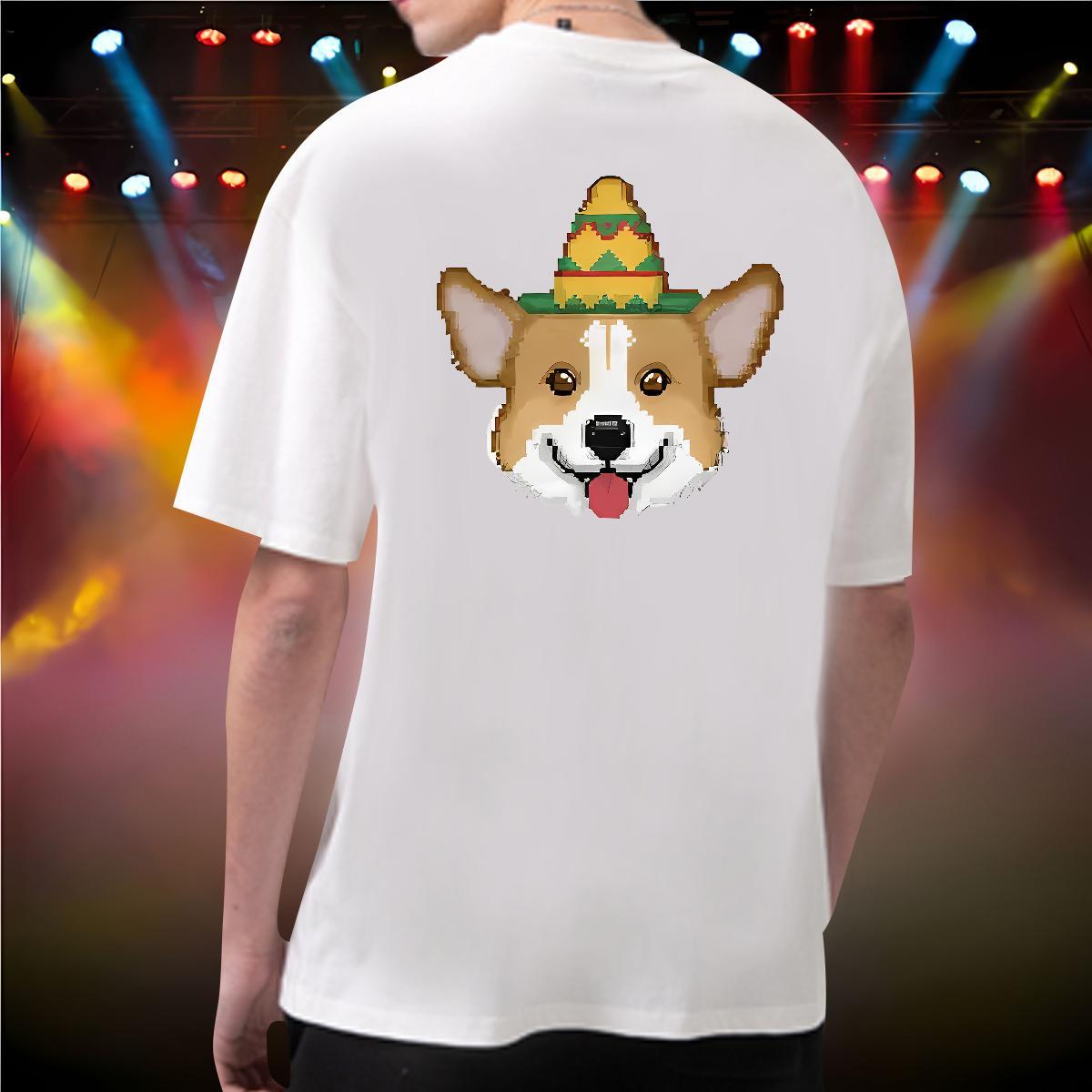 Stylist T Shirts Men 100% Cotton 230g dog Casual Daily Wear Tops Shirt Breathable Unisex Men Tees Custom Anime