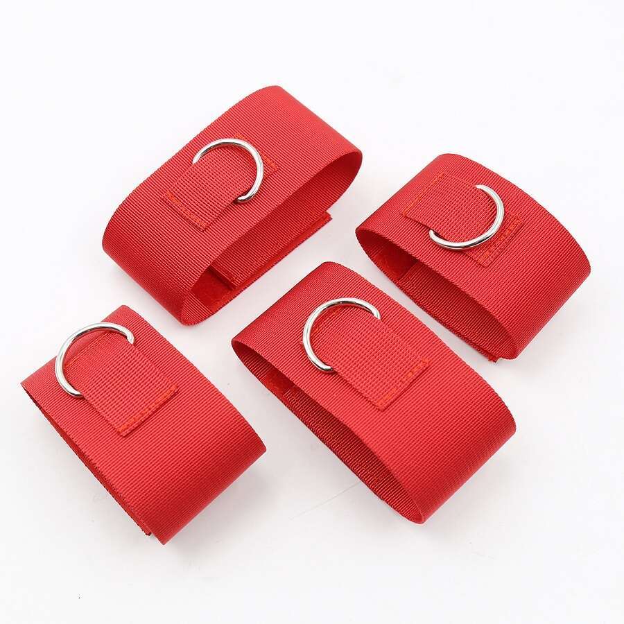 Bdsm bound set cuffs Pu leather bound bed strap set loop sex toy for men and women