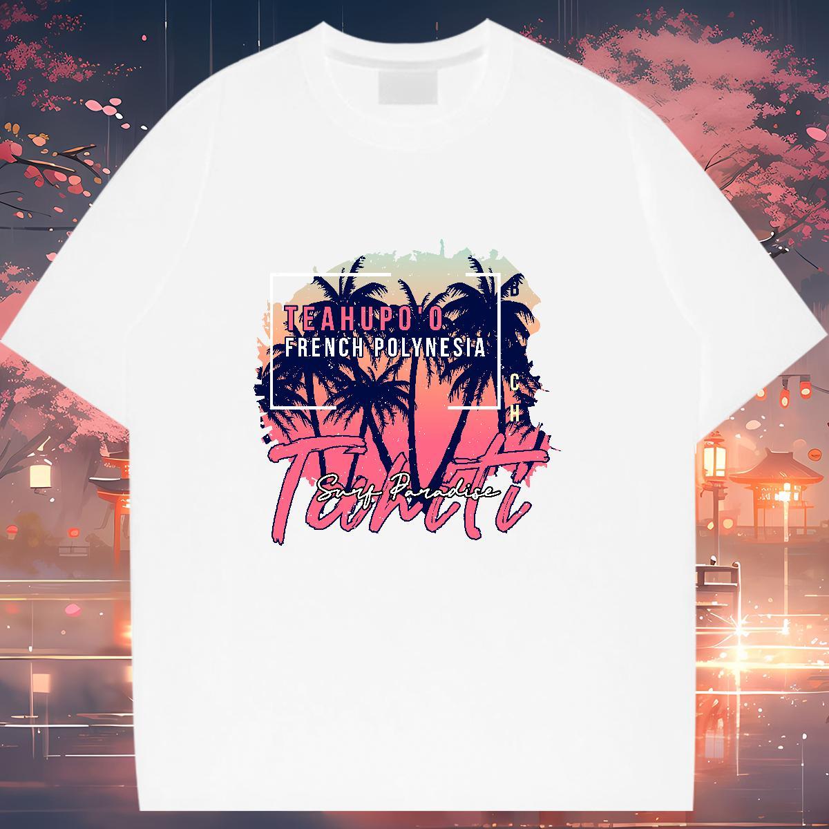 Lady T Shirts Women Breathable Short Sleeve Lady T shirt Custom Print Oversized tree High Street Hip Hop 230g Cotton Fashion Tops Tees