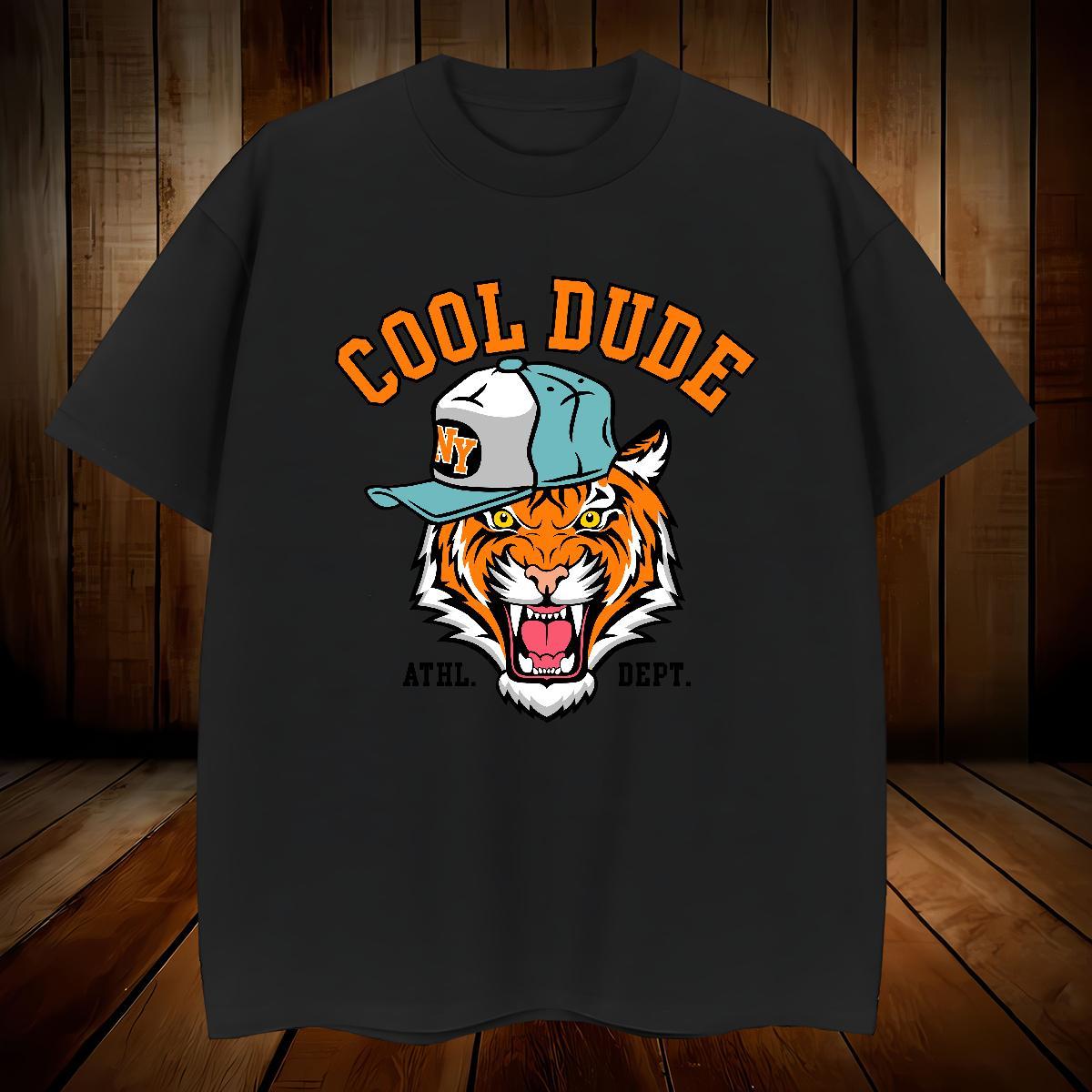 T-Shirts for Men 100% Cotton 230g tiger Summer Casual Breathable Short Sleeve Oversized 3XL 4XL Men Tshirts 2024 New Cool Clothes