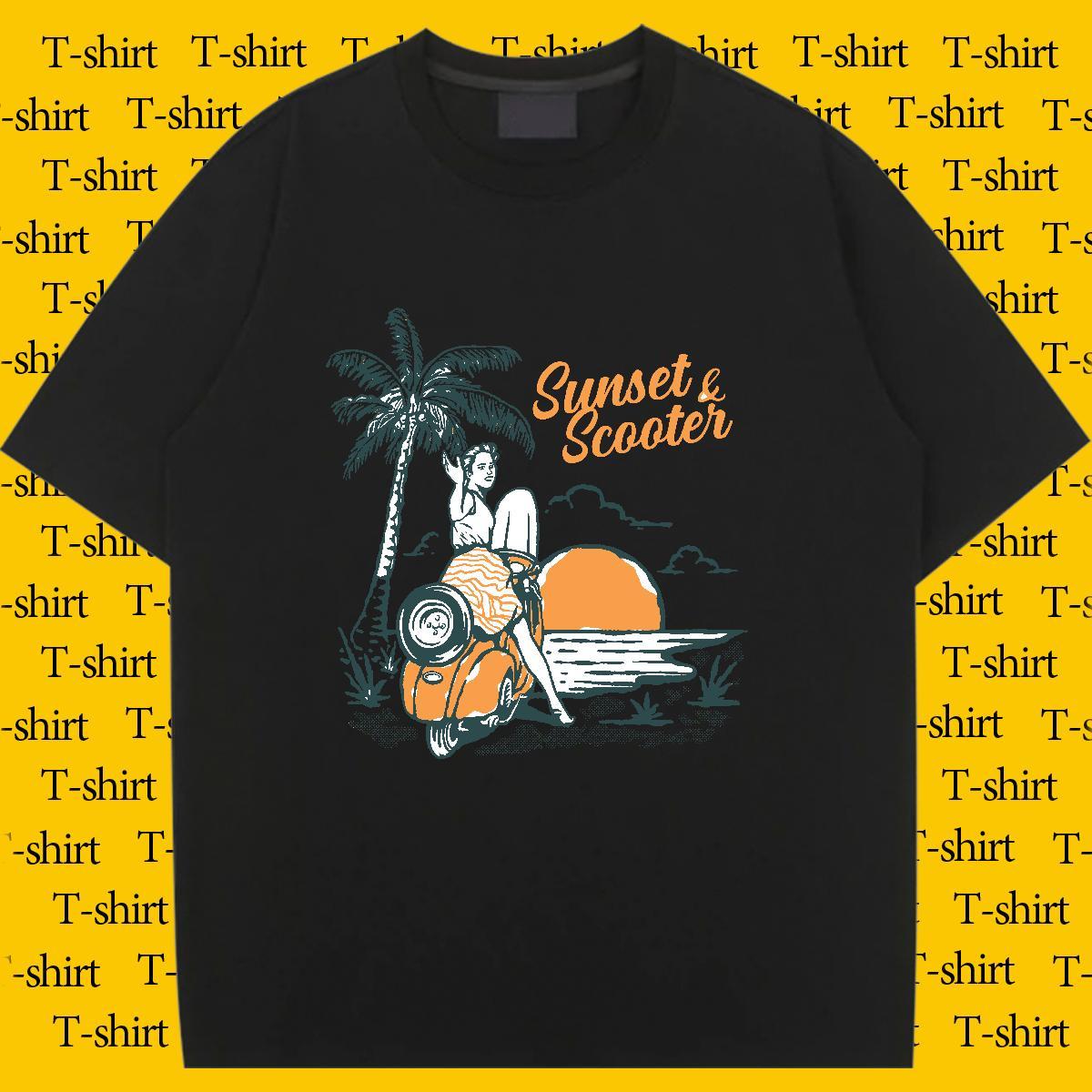 Loose fit Womens T Shirts Breathable Women Tshirts White Plus Size sea Hip Hop 230g Cotton TOP Quality Polos