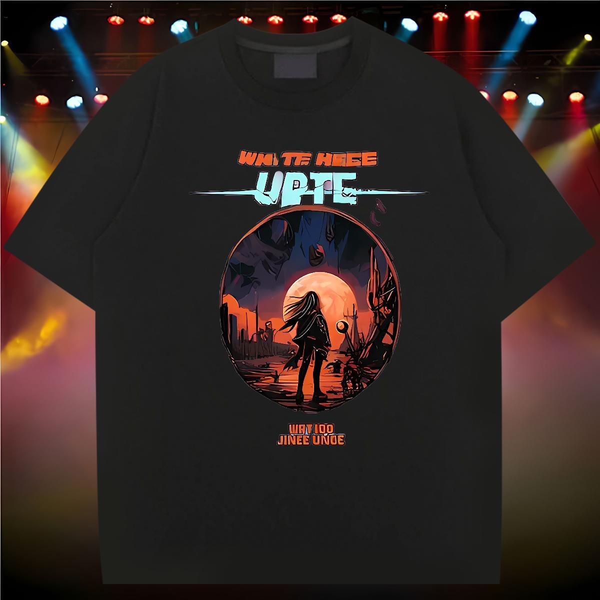 T Shirt For Man 230g Cotton person Street wear Hip Hop Breathable Short Sleeve Customized Print Men Tops Tees 2024 New Brand Tees Shirts