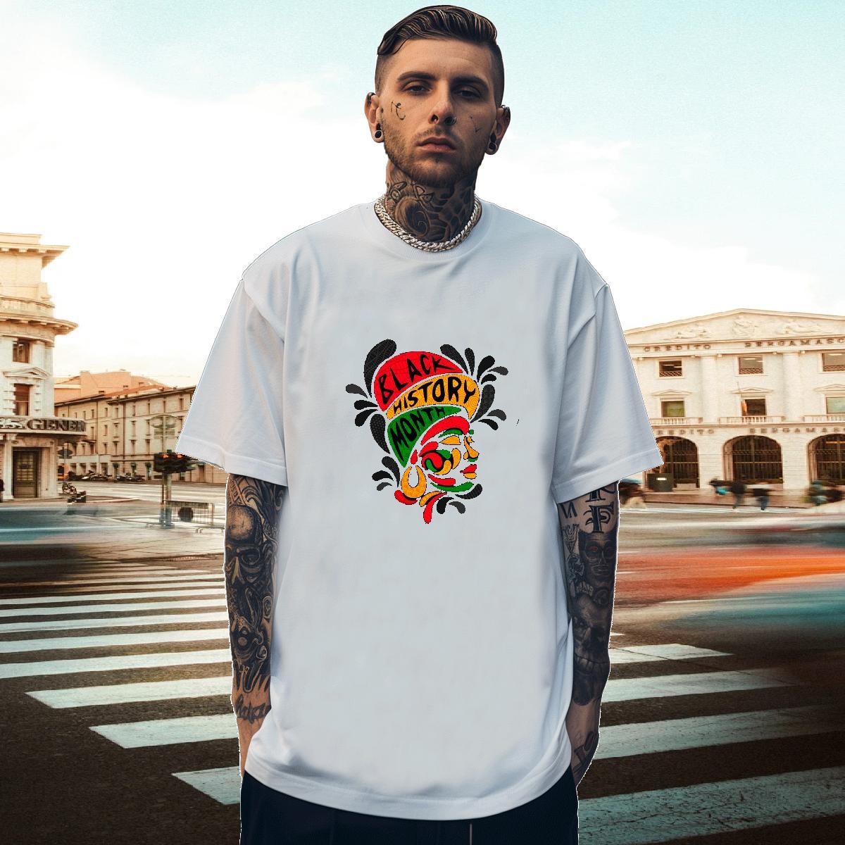 TOP Quality Men Clothes T-Shirt 230g Cotton Hip Hop letter White Plus Size Pure Cotton Wholesale T shirt Tops Tees