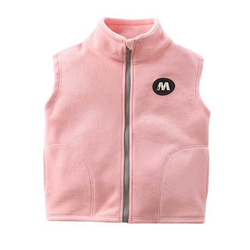 Winter childrens vest turtle neck fur baby girl boys clothing waist jacket wool jacket sleeveless jacket childrens snow jacket plus sizeW240724