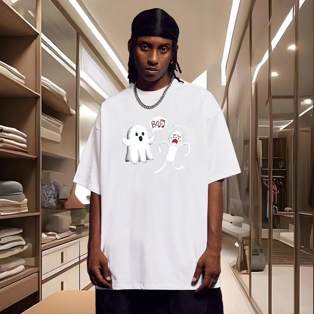 2024 New T Shirt For Man 230g 100% Cotton monster Hip Hop Street Polos Breathable High Quality Men Tshirts Customized Print