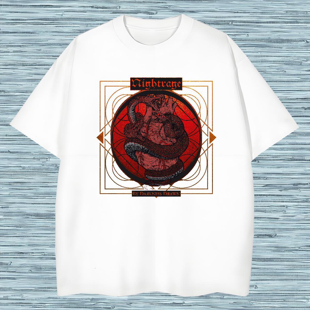 T Shirt For Man 230g Cotton snake Beach Round Neck Short Sleeve Skull Men Tees Fashion Casual Soft Tops Tees