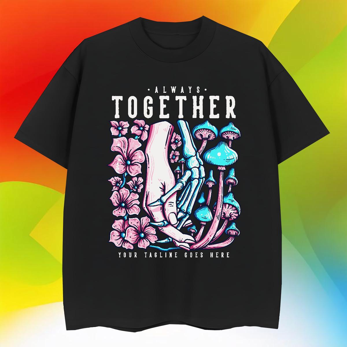 Classic Men Tops Tees 230g Cotton Daily Wear mushroom Plus Size Cartoon Breathable Short Sleeve Custom T-Shirts Polos