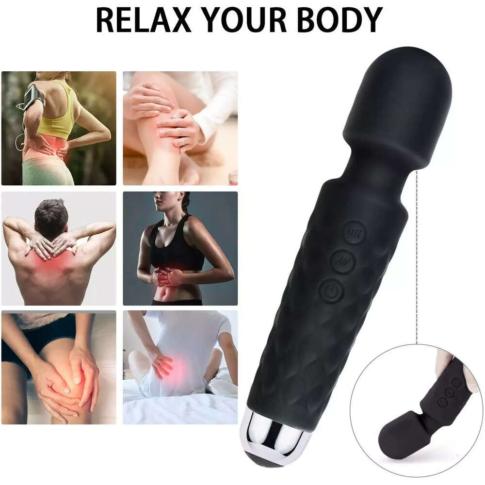 New Arrived 20 modes 8 speeds AV wand women vibration Clitoris Stimulator adult clit vibrator sex toys for Woman