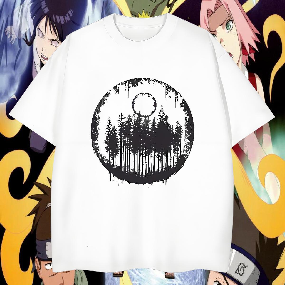 Wholesale T Shirts Men 230g Cotton tree Casual Daily Wear Tops Shirt Breathable Short Sleeve Cool Design Tshirt for Man Woman DIY Printed