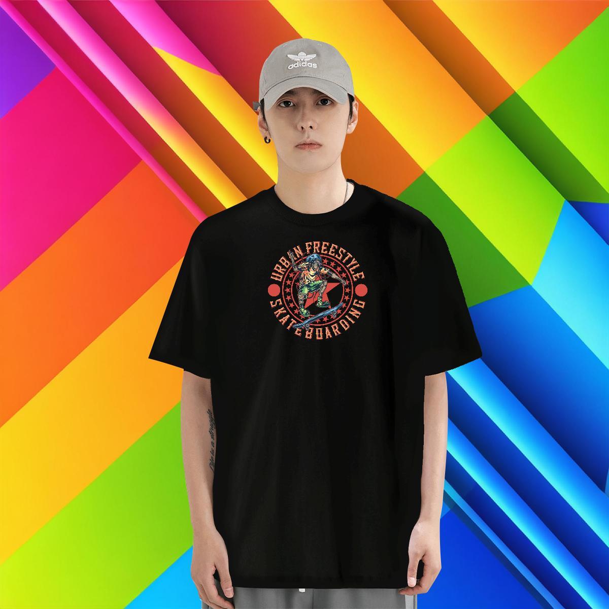 Brand Men Tees 100% Cotton 230g Anime Printing Street person Plus Size Cartoon Round Neck Short Sleeve Factory Direct Mens T Shirts Tee Shirt