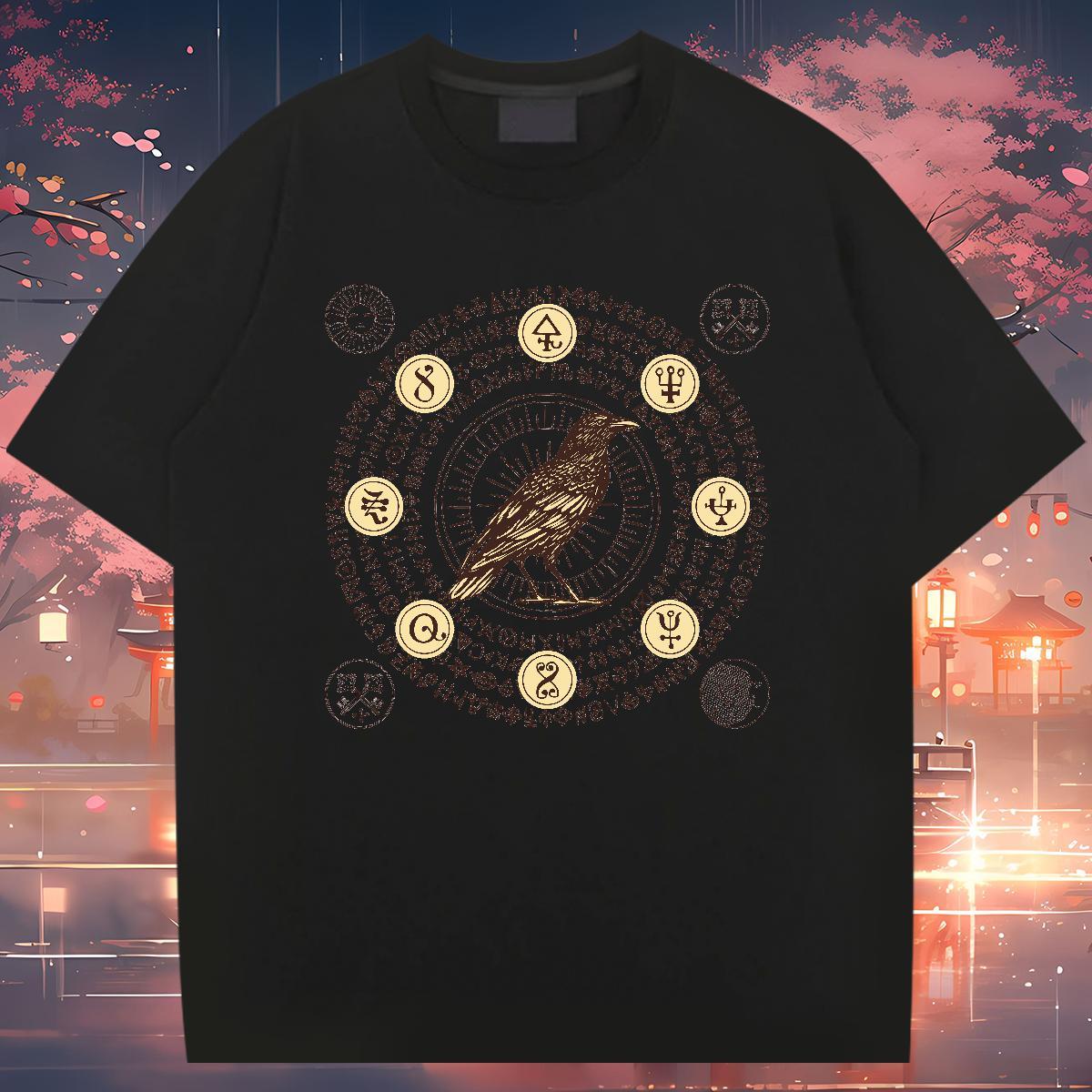 Men T Shirts 100% Cotton 230g bird Casual Breathable Crew Neck Plus Size Custom Men Tees Fashion TOP Quality Clothes