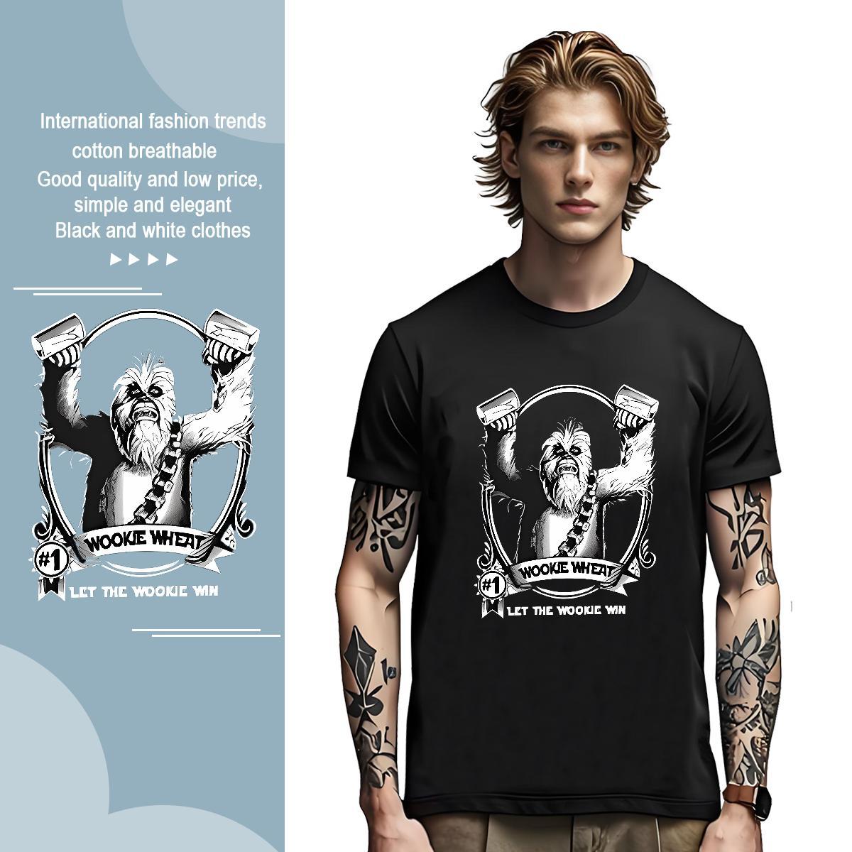 Popular Men Tops Tees 230g Cotton fierce Man T Shirts Summer Casual Crew Neck Customized Print Fashion New Tees Shirts