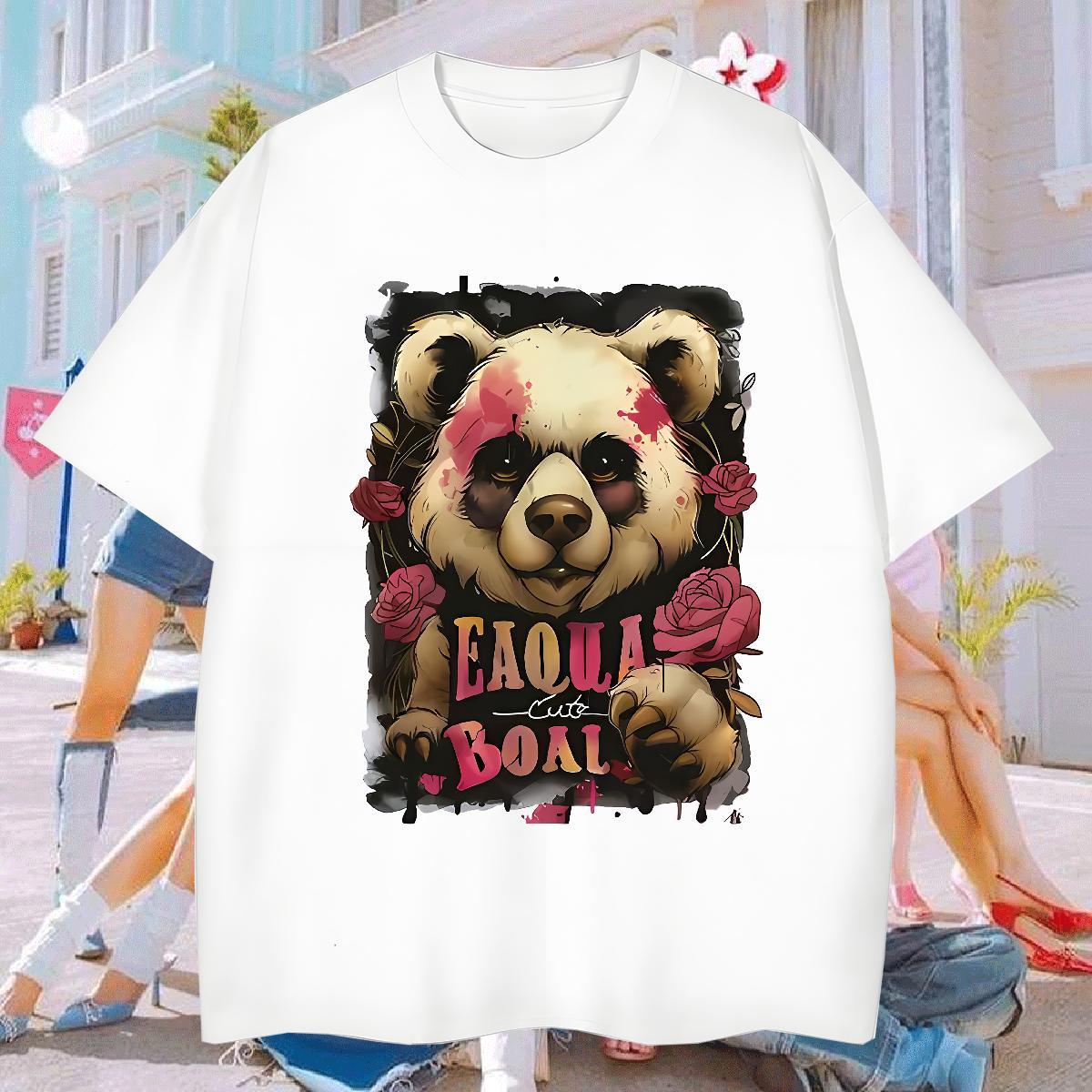 T-Shirts for Men 230g Pure Cotton Sport Breathable Short Sleeve Custom Cartoon Tshirts Designer Fashion Wholesale Clothings