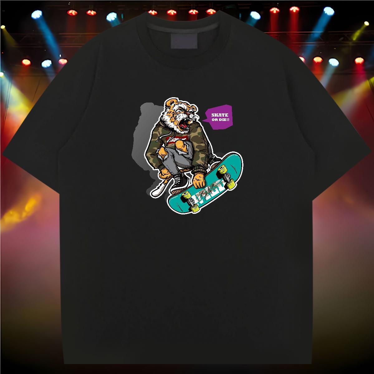 T Shirt For Man 100% Cotton 230g Outdoor Short Sleeve O-Neck Custom Cartoon Men Tshirts Free Shipping Classic Polos