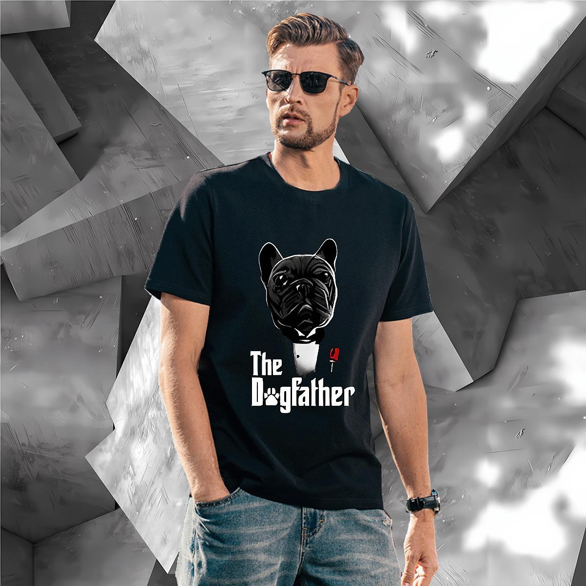 Men T Shirts 100% Cotton 230g dog Daily Outfit Short Sleeve Soft Cartoon Print Men Tops Tees Fashion Design Loose Wear