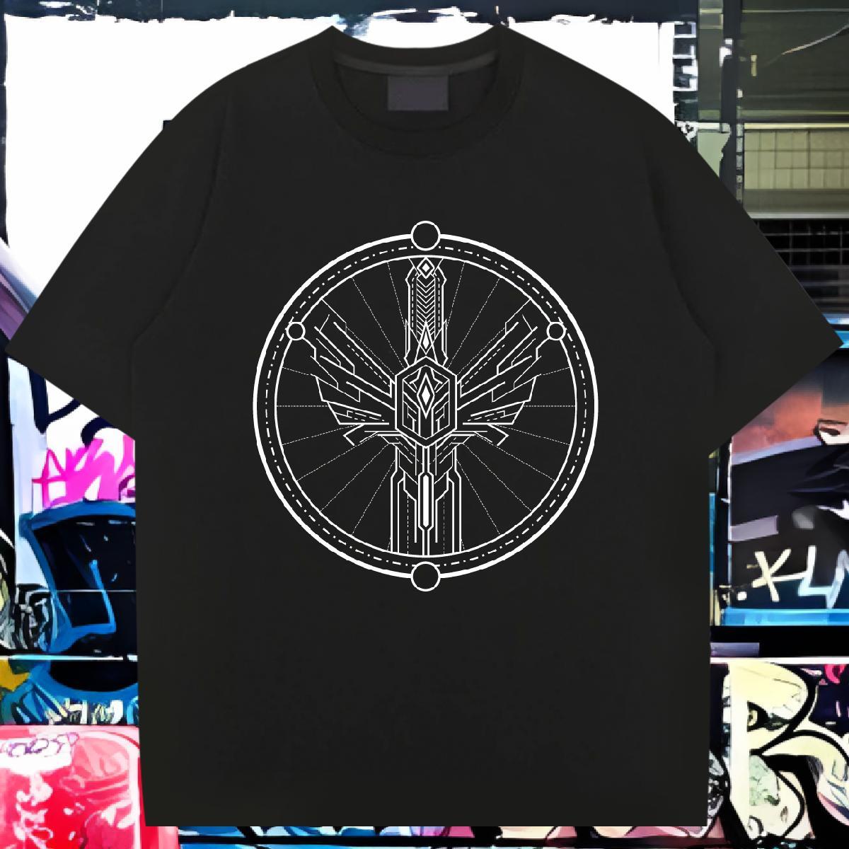 Mens T Shirts 100% Cotton 230g Geometric line Home Outdoor Short Sleeve Soft White Plus Size Mens Tshirts Designer Fashion Loose Clothings