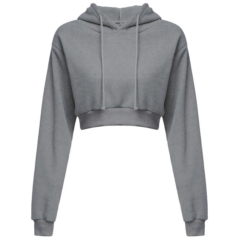 Fashion Women Hoodie Sweatshirt Short Top Coat Sport Pullover Hooded Tops Female Autumn Winter Clothes Crop Top Hoodie 240806